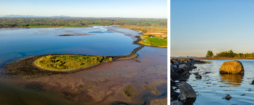 Two images showing Island Hill, Comber